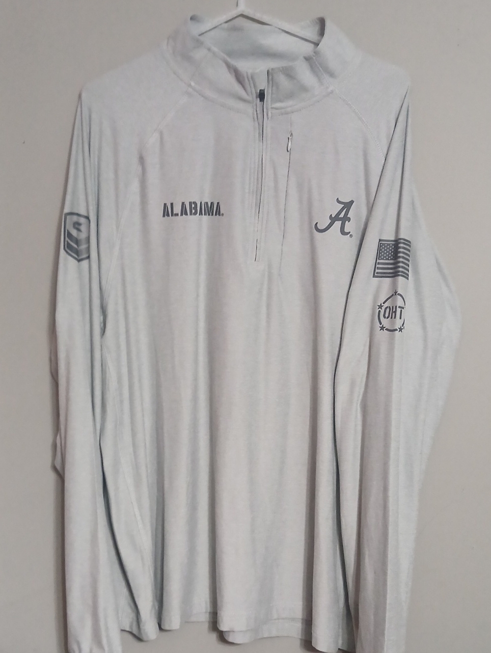 Mens Size Large Alabama Football 1/4 Zip Pullover